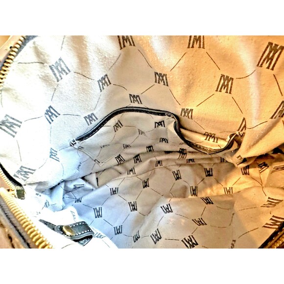 Antonio Melani Satchel Handbag Quilted Black Leather - Picture 12 of 16